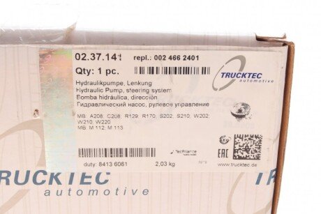Насос ГУР trucktec Automotive 0237141