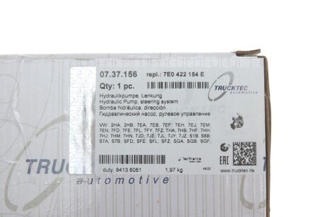 Насос ГУР trucktec Automotive 0737156
