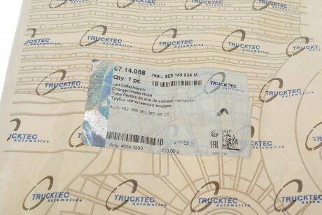 Патрубок интеркулера (турбины) trucktec Automotive 0714088