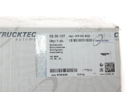 Передній амортизатор (стойка) trucktec Automotive 0230107