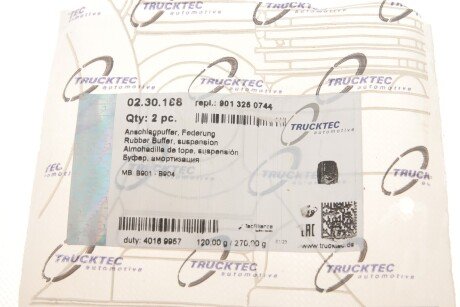 Подушка межрессорная trucktec Automotive 0230188