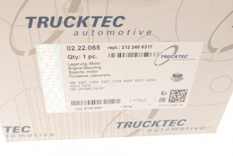 Подушка (опора) двигуна trucktec Automotive 0222065