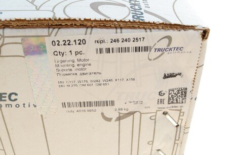 Подушка (опора) двигателя trucktec Automotive 0222120