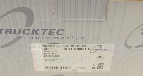 Помпа воды trucktec Automotive 0219202