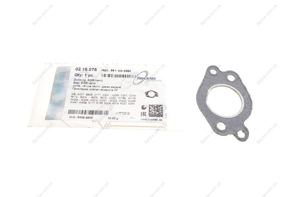 Прокладка клапана trucktec automotive 0216076