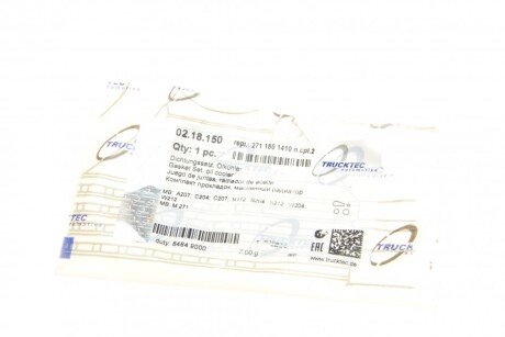 Прокладка масляного радіатора trucktec Automotive 0218150