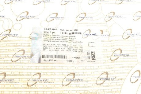 Прокладка поддона trucktec Automotive 0225049