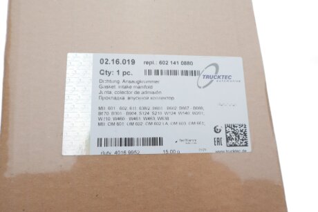 Прокладка выпускного коллектора trucktec Automotive 0216019