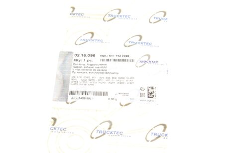 Прокладка выпускного коллектора trucktec Automotive 0216096