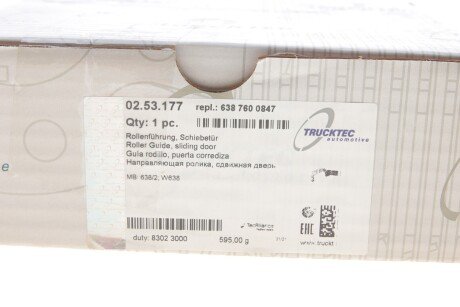 Ролик двери trucktec Automotive 0253177