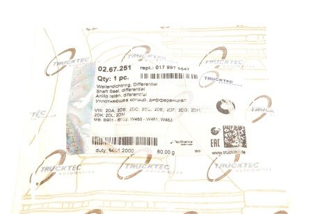 Сальник гидроусилителя руля (гура) trucktec Automotive 0267251