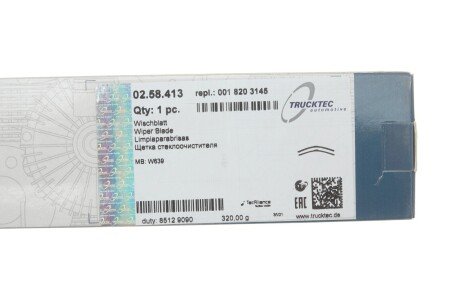 Щітка склоочисника (двірник) trucktec Automotive 0258413