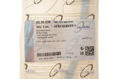 Гальмівний шланг trucktec Automotive 0235236