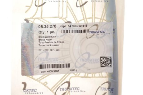Тормозной шланг trucktec Automotive 0835278