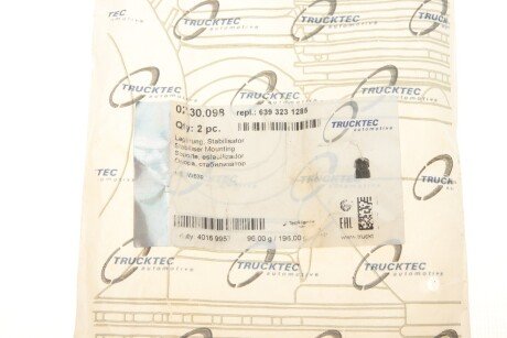 Втулка (резинка) переднего стабилизатора trucktec Automotive 0230098