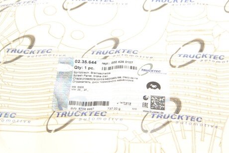 Захист колодок trucktec Automotive 0235644