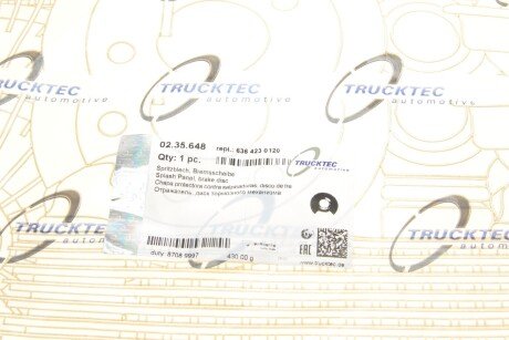 Захист колодок trucktec Automotive 0235648