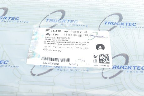Захист колодок trucktec Automotive 0735340