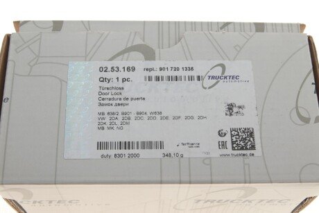 Замок двери trucktec Automotive 0253169