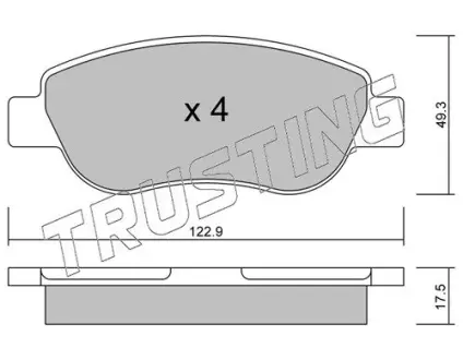 Тормозні (гальмівні) колодки TRUSTING 797.0