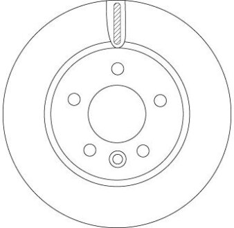 Вентилируемый тормозной диск trw automotive DF6589S