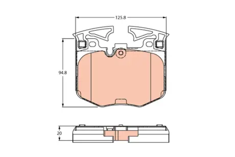 Тормозні (гальмівні) колодки TRW automotive GDB2260