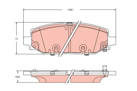 Тормозні (гальмівні) колодки TRW automotive GDB2360