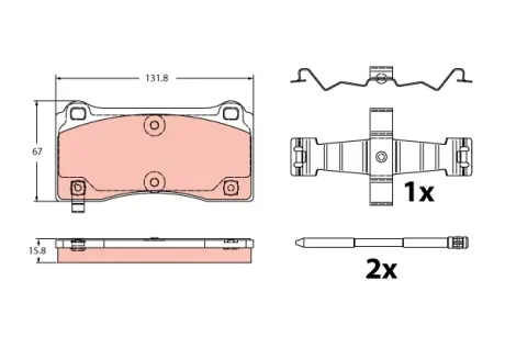 Тормозные колодки TRW automotive GDB2448