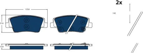 Тормозні (гальмівні) колодки TRW automotive GDB2497BTE