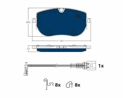 Тормозные колодки TRW automotive GDB2548BTE
