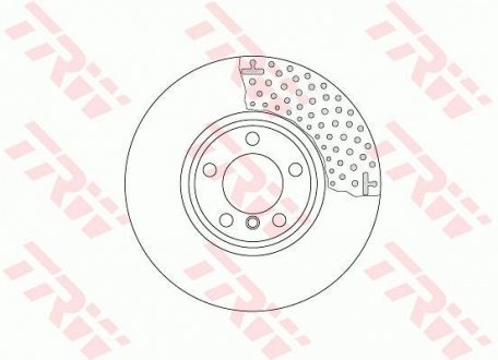 Вентильований гальмівний диск trw automotive DF6603S