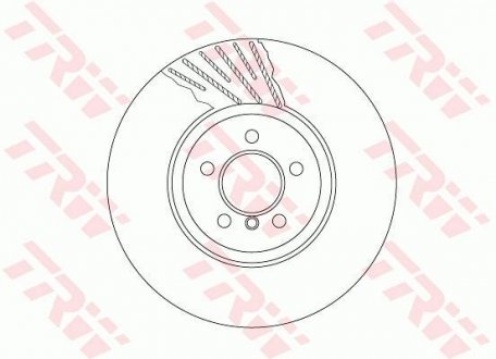 Вентильований гальмівний диск trw automotive DF6614S