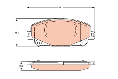 Тормозные колодки trw automotive GDB2268