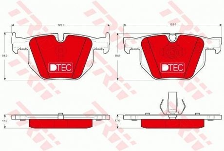 Передние тормозные колодки trw automotive GDB1730DTE