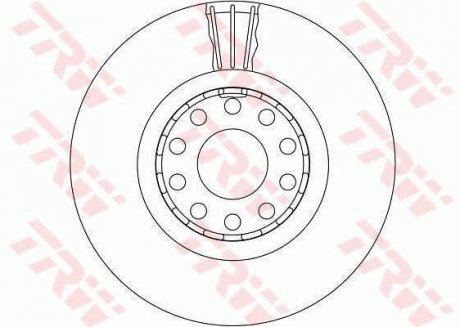 Вентилируемый тормозной диск trw automotive DF4125S