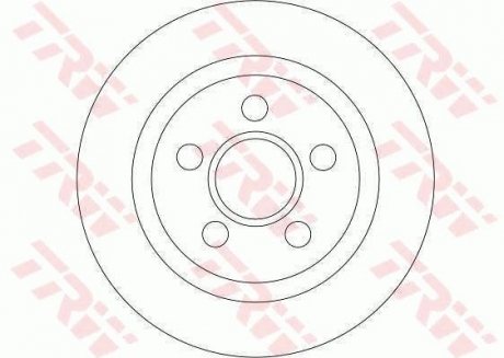 Задній гальмівний (тормозний) диск trw automotive DF4407