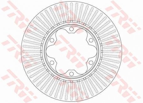 Вентильований гальмівний диск trw automotive DF6481