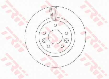 Вентильований гальмівний диск trw automotive DF6786