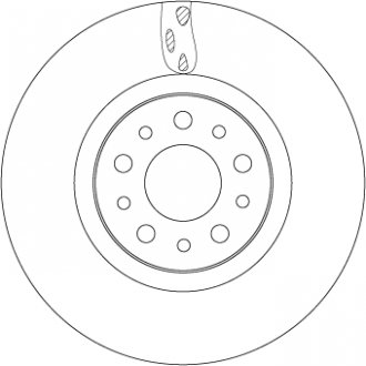 Вентилируемый тормозной диск trw automotive DF6933