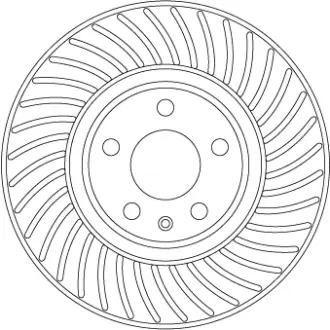 Вентильований гальмівний диск TRW automotive DF6950S