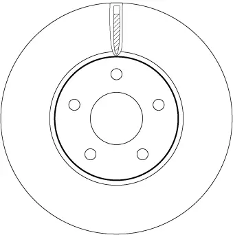 Вентилируемый тормозной диск TRW automotive DF6975