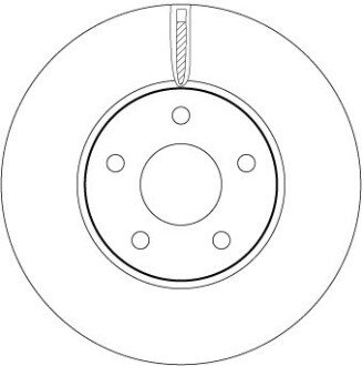 Вентильований гальмівний диск trw automotive DF6975 на Рено 11