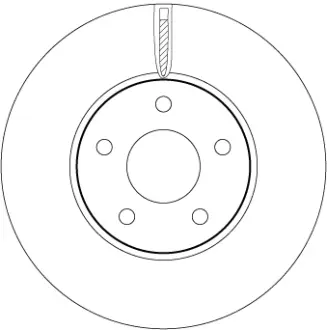 Вентилируемый тормозной диск TRW automotive DF6975 Форд Focus