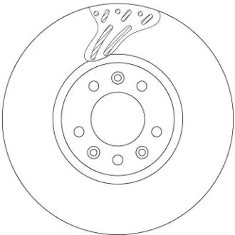 Вентильований гальмівний диск TRW automotive DF6977S