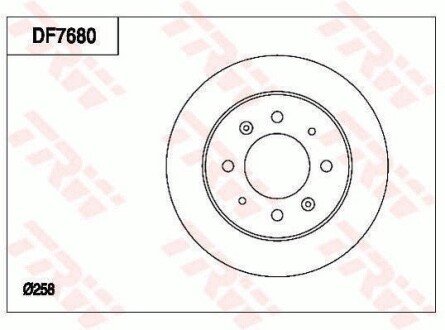 Гальмівний диск trw automotive DF7680