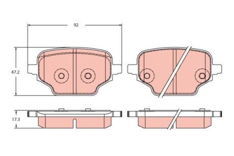 Колодки ручного (стоячого) гальма trw automotive GDB2410