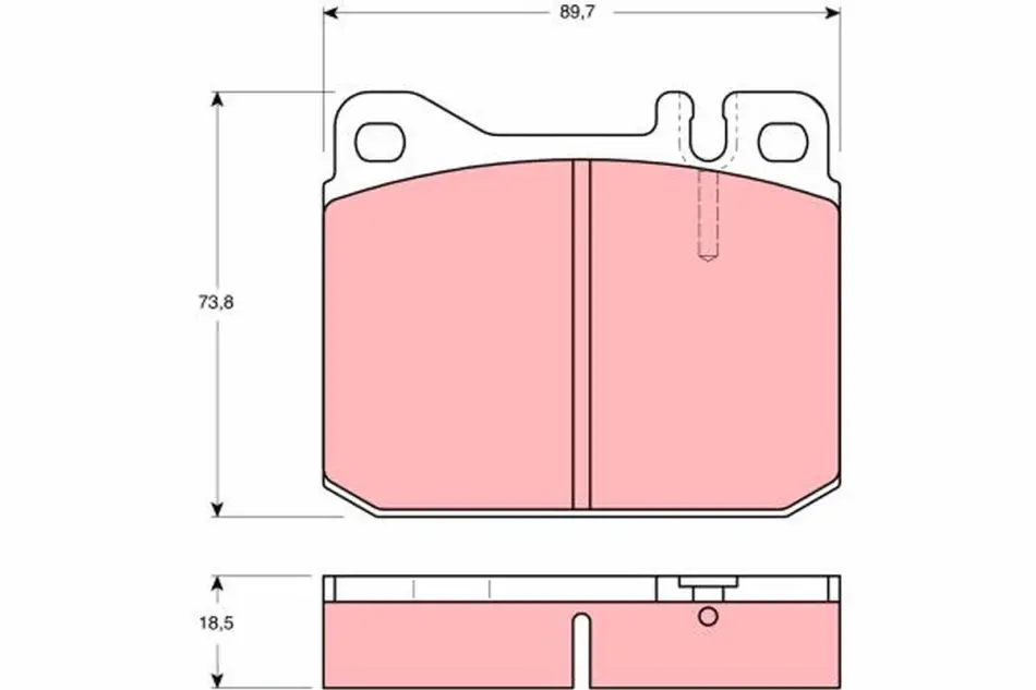 Передние тормозные колодки TRW automotive GDB1103