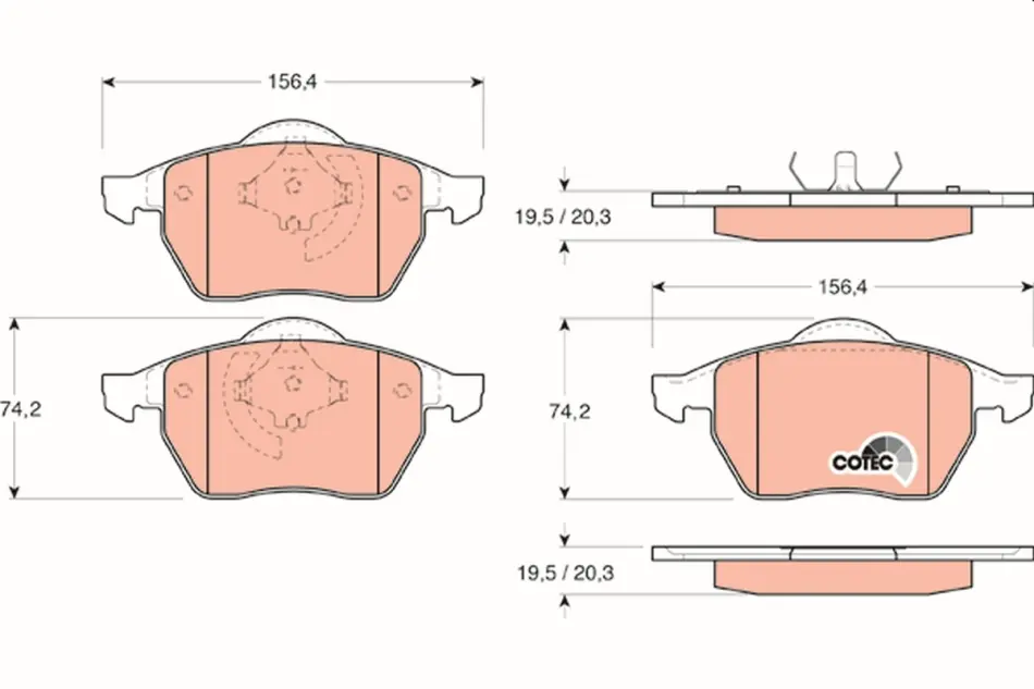 Передние тормозные колодки TRW automotive GDB1200