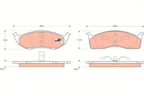 Передние тормозные колодки TRW automotive GDB1236