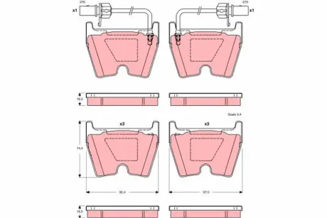 Передні тормозні (гальмівні) колодки TRW automotive GDB1507